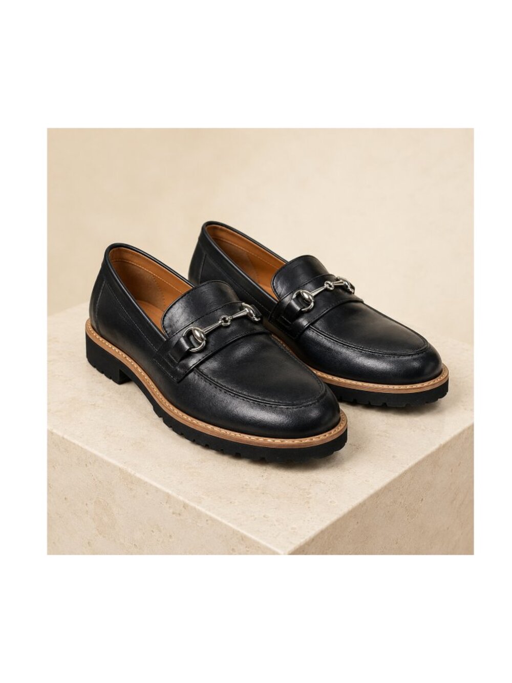 Steve Madden Kids Black Leather Horsebit Loafers Big Kid 4D
